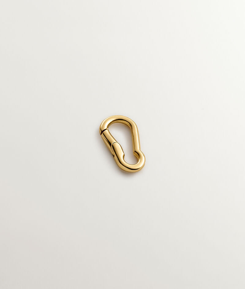 Charm mosquetón de plata 925 bañada en oro amarillo de 18K