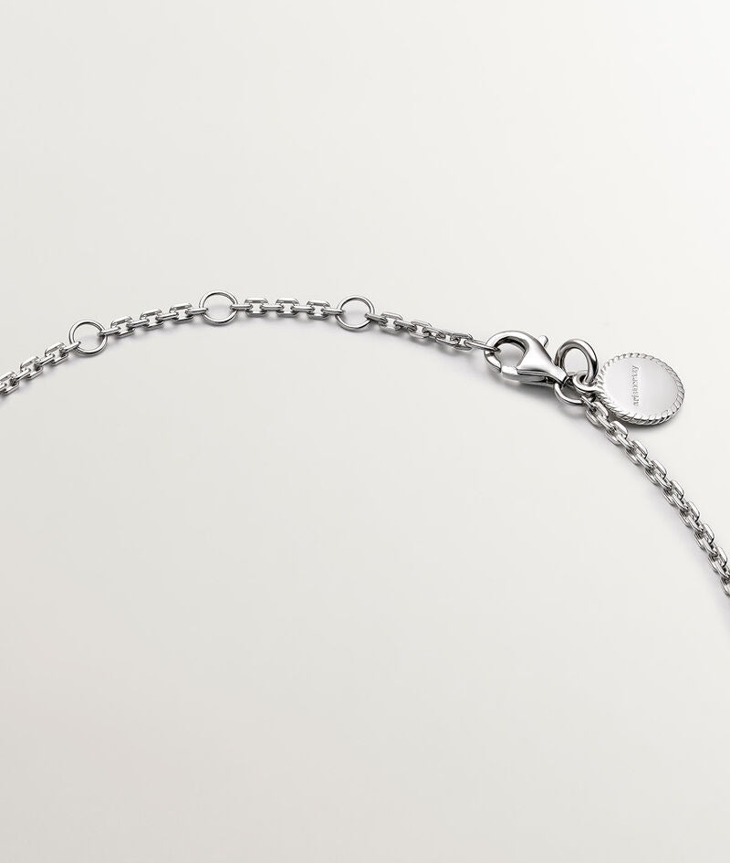 Choker de plata 925 con granates, amatistas moradas y zafiros blancos