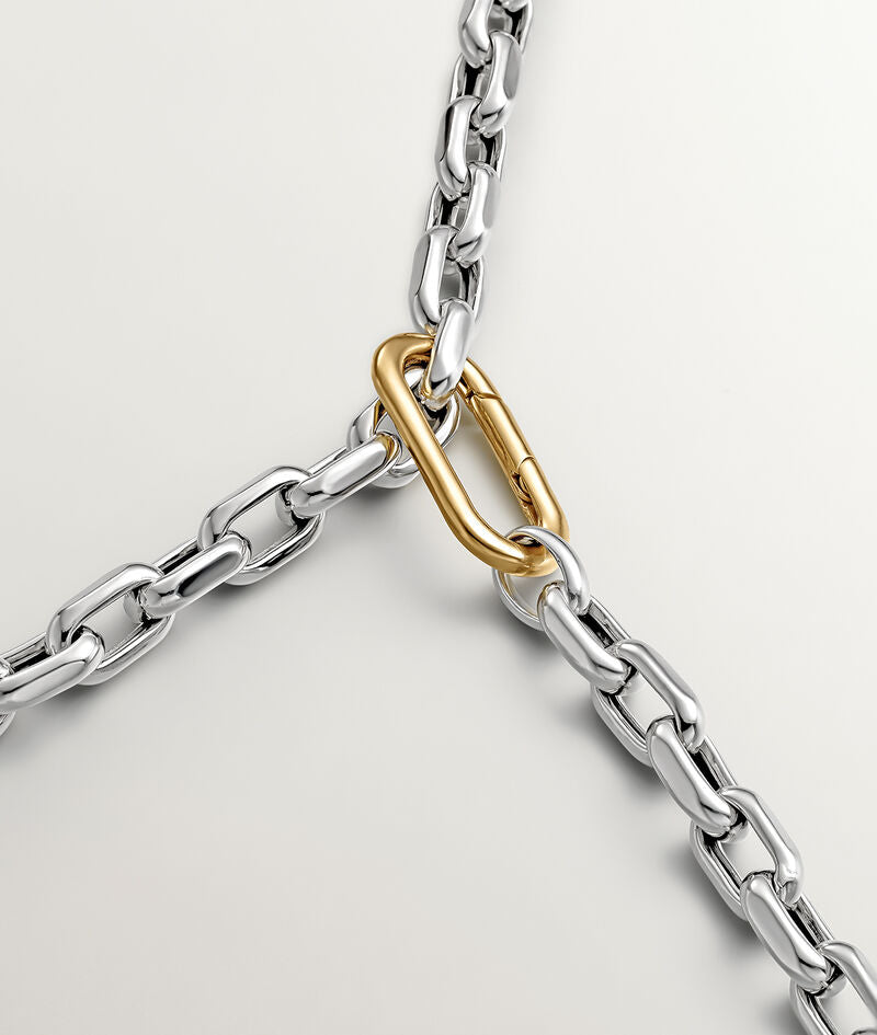 Collar de eslabones forza de plata 925 45cm