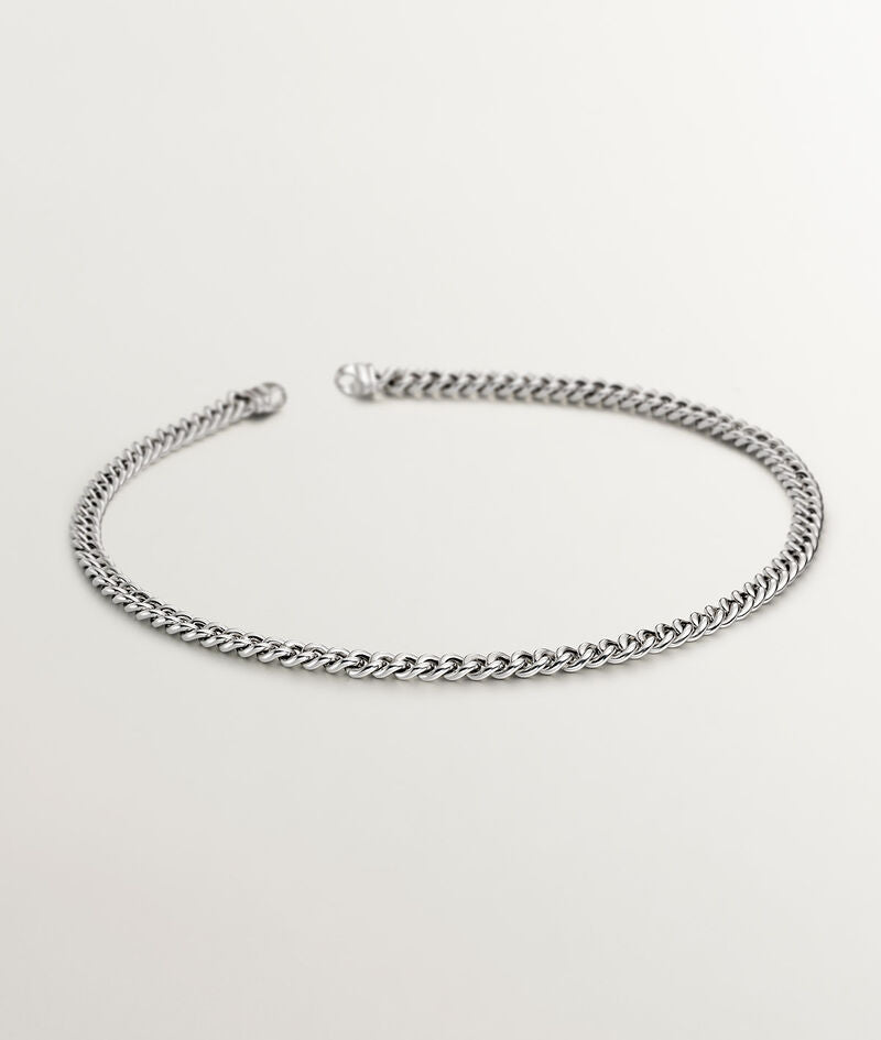 Cadena de eslabones barbados de plata 925