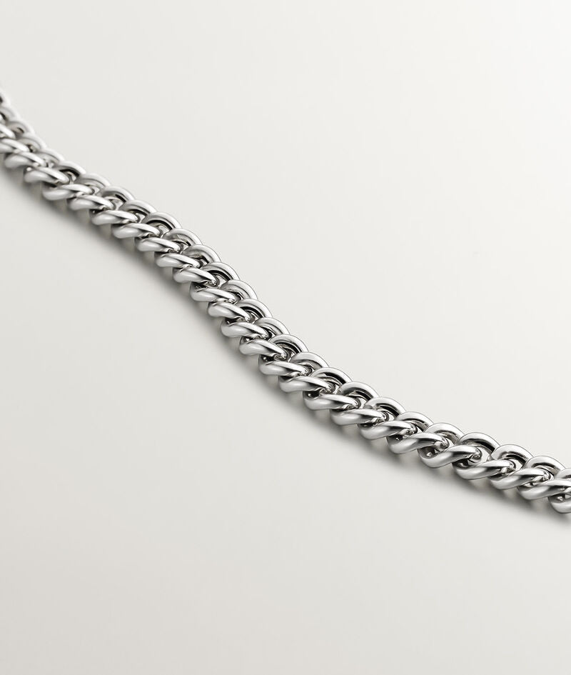 Cadena de eslabones barbados de plata 925