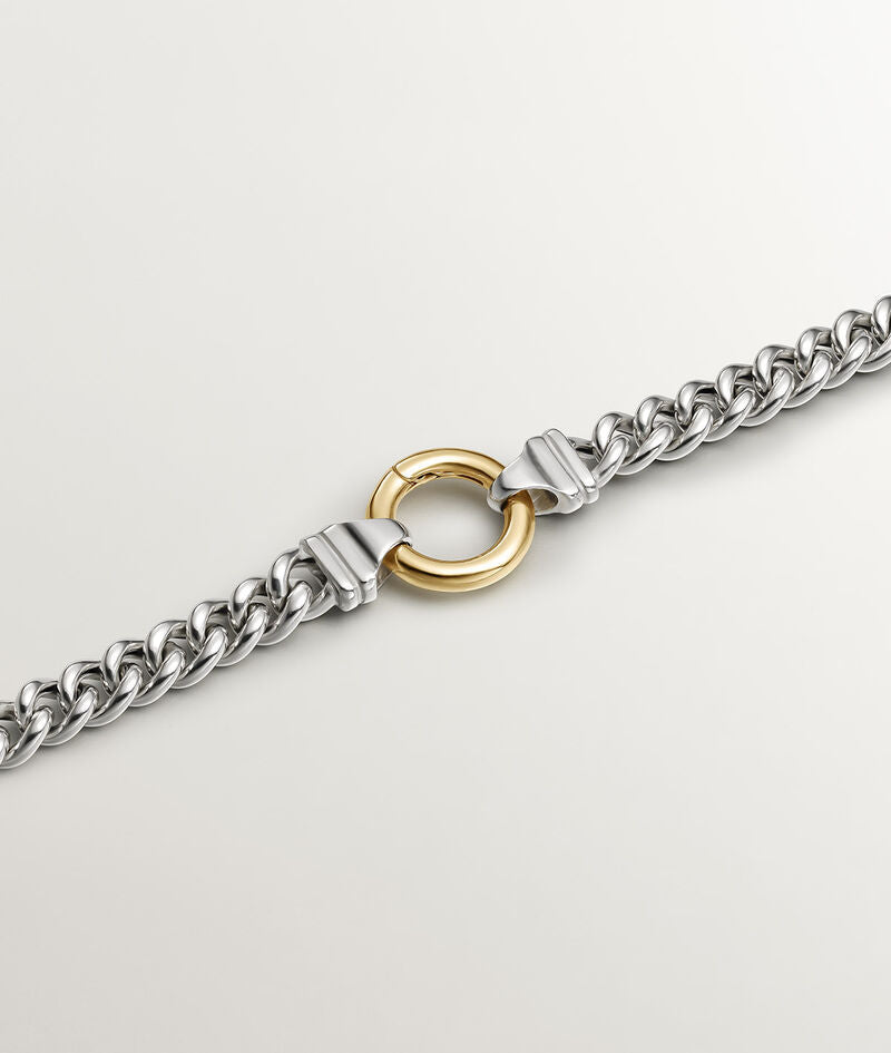Cadena de eslabones barbados de plata 925