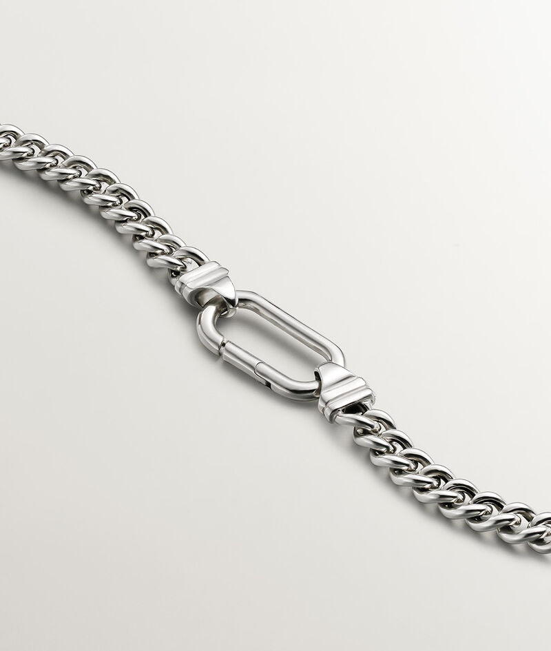 Cadena de eslabones barbados de plata 925