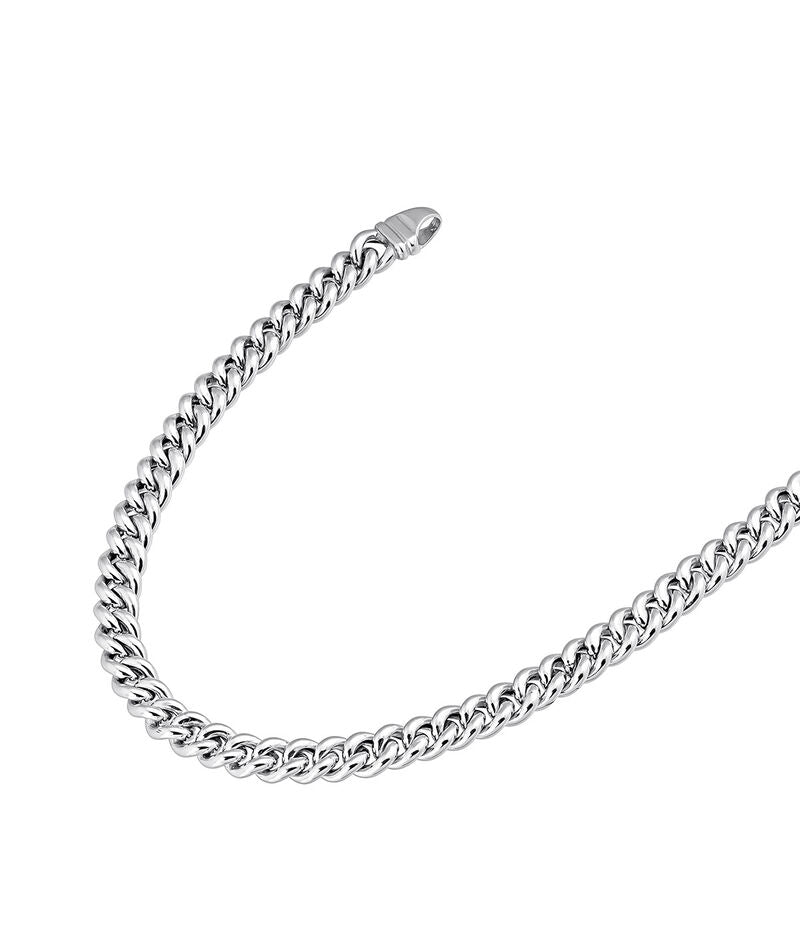 Cadena de eslabones barbados de plata 925